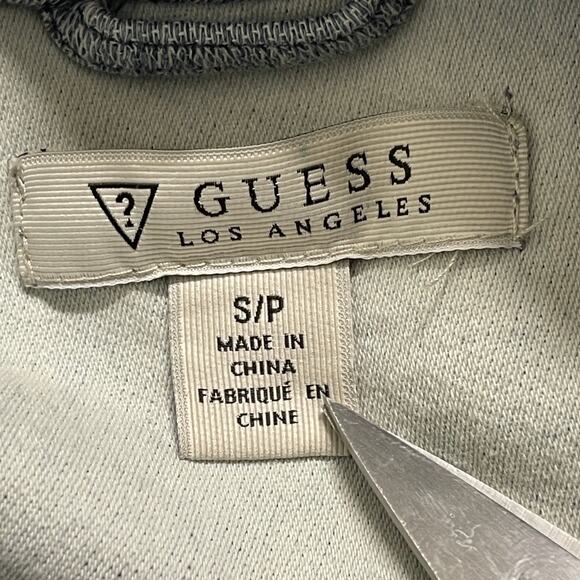 Vintage Y2K GUESS Varsity Jacket Womens Size S Blue Button Up Cotton Blend Retro - Picture 7 of 8